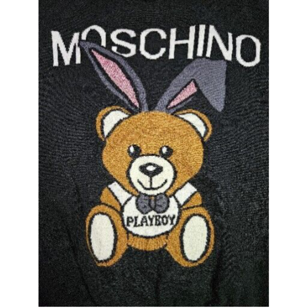Moschino Playboy Bunny Black Double Sided Sweater Size Small - Picture 3 of 7